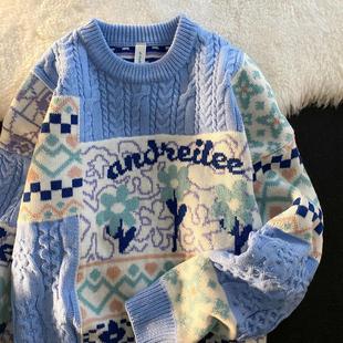 for the loose street街头宽松情侣外穿毛衣 lovers Sweaters