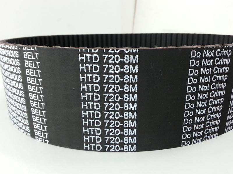 数控机床专用同步带 HTD720-8M-10 周长720mm 黑色橡胶同步带