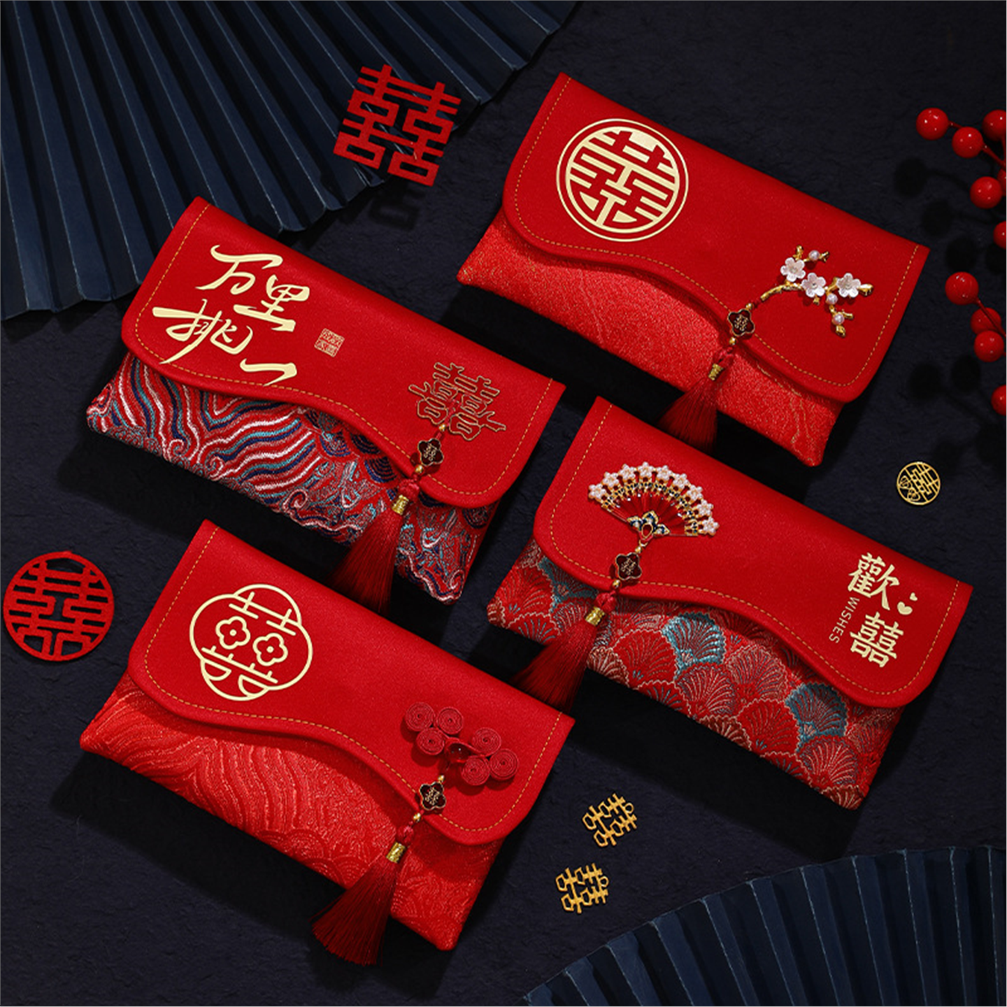 结婚专用红包布艺礼敬茶红包