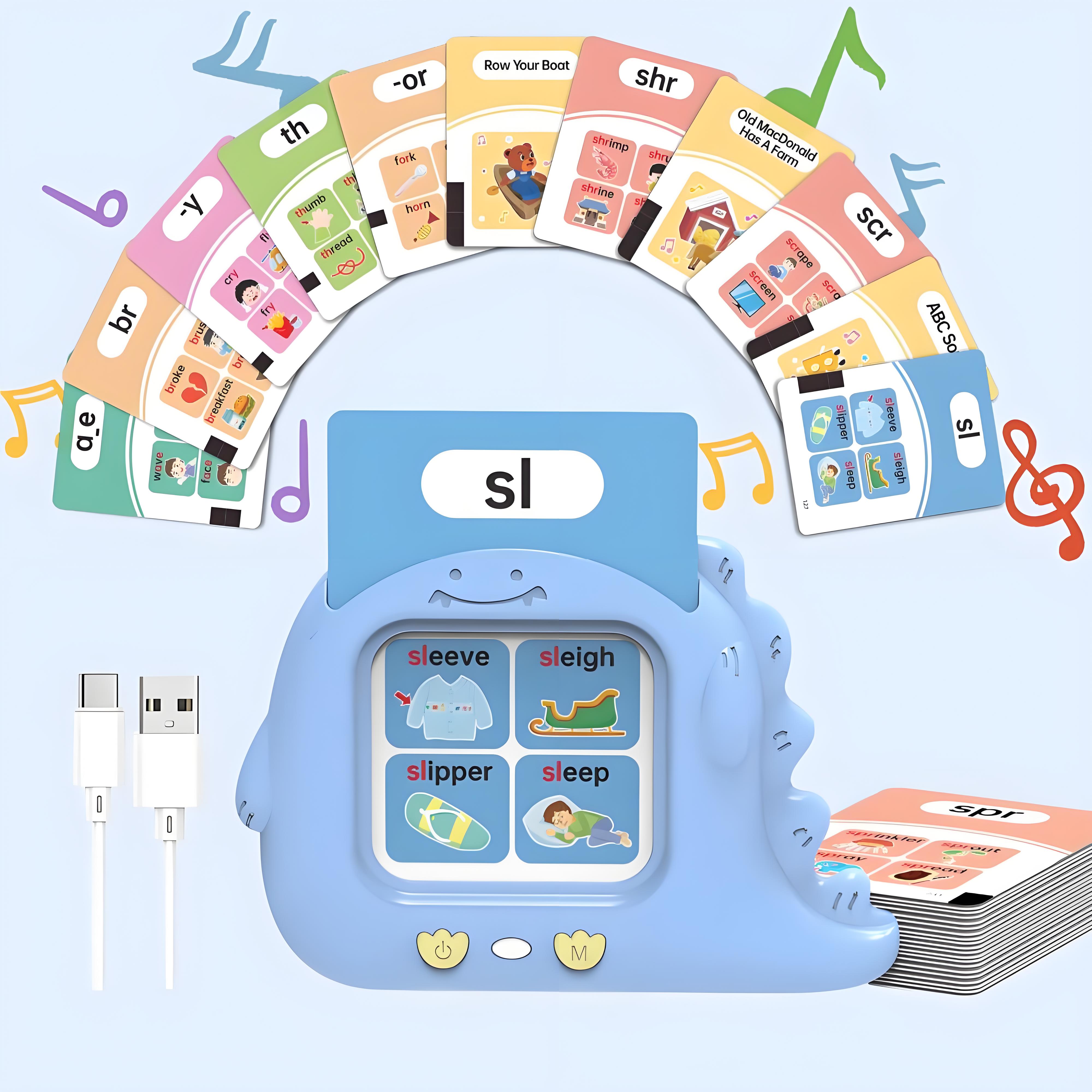 英语外贸出口插卡益智充电