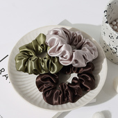 3厘米真丝发圈 100%桑蚕丝发绳 不拉扯头发丸子头马尾