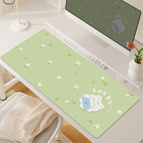 清新绿色小花鼠标垫办公室桌面垫