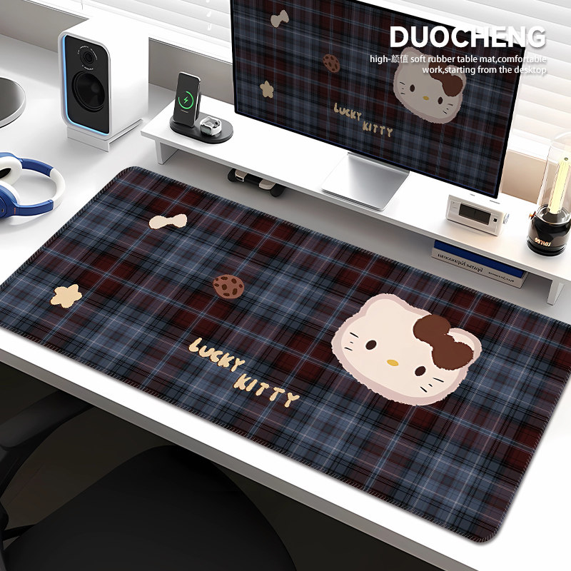 高颜值凯蒂猫鼠标垫办公学习桌垫