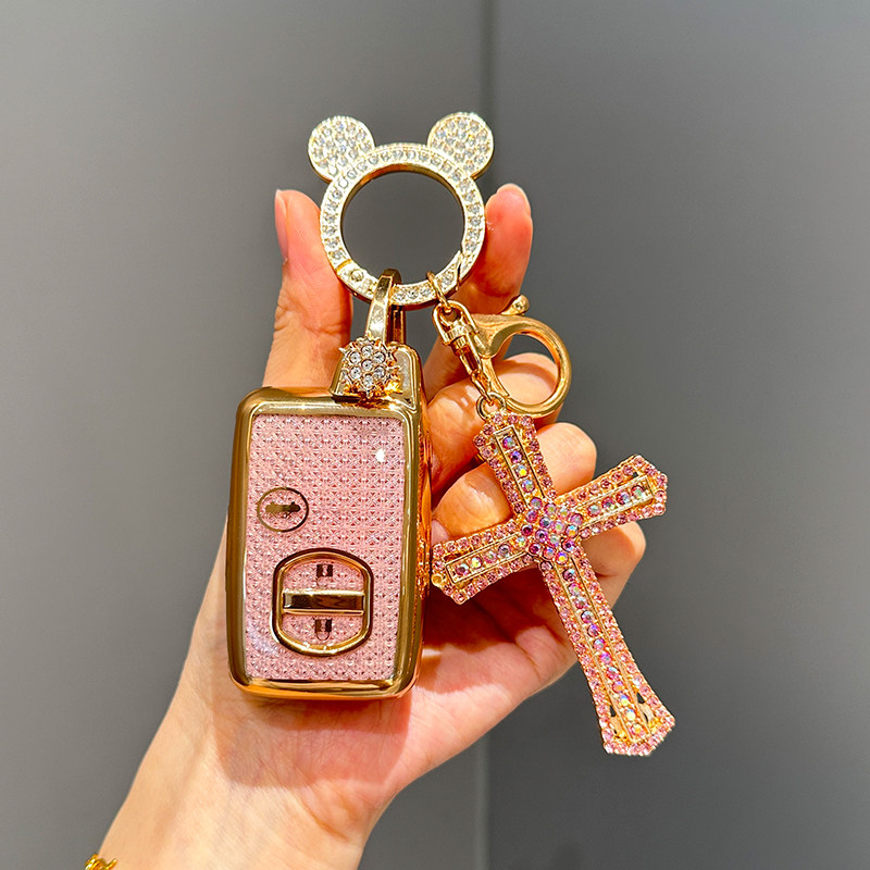 适用丰田老款凯美瑞钥匙套09/10/11款汉兰达13代皇冠锐志车包扣壳