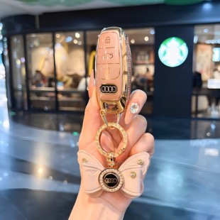 适用25新款奥迪a3钥匙套a6l女a4l车q5l壳a5a8包q7/24款Q6q4扣ttrs