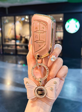 适用凯迪拉克xt5钥匙套xt4ct4壳xts车ct5ct6女srx/xt6gt4锐歌atsl