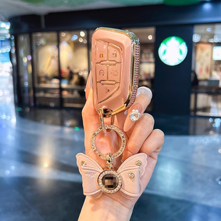 适用凯迪拉克xt5钥匙套xt4ct4壳xts车ct5ct6女srx xt6gt4锐歌atsl