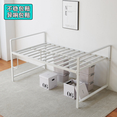 小户型儿童半高床成人一体铁艺高架床男女孩青少年金属铁架床1.2