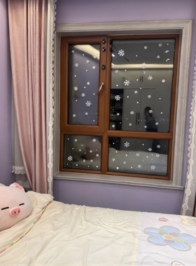 圣诞雪花静电窗贴防水无痕免胶