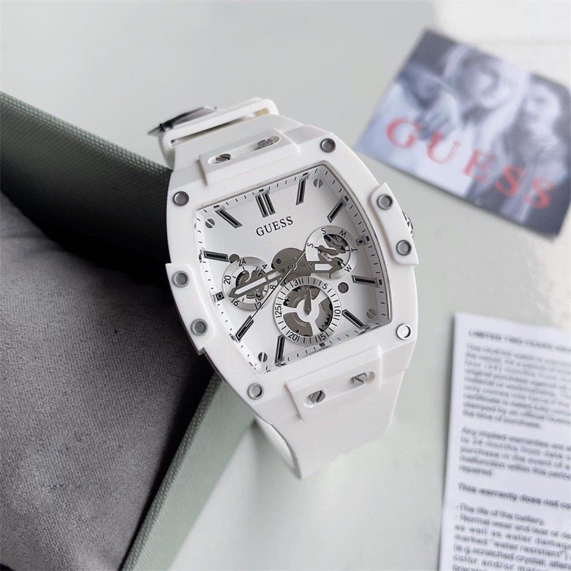 guess盖斯手表男女款时尚透明酒桶形腕表欧美情侣中性防水石英表