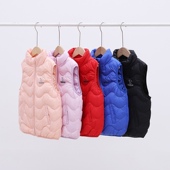 新款 史努比90白鸭绒儿童羽绒背心中大童外穿立领马甲拉链冬季 轻薄