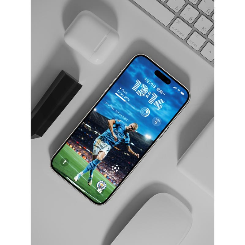 iphone安卓球迷用品足球球星壁纸|哈兰德曼城球星039