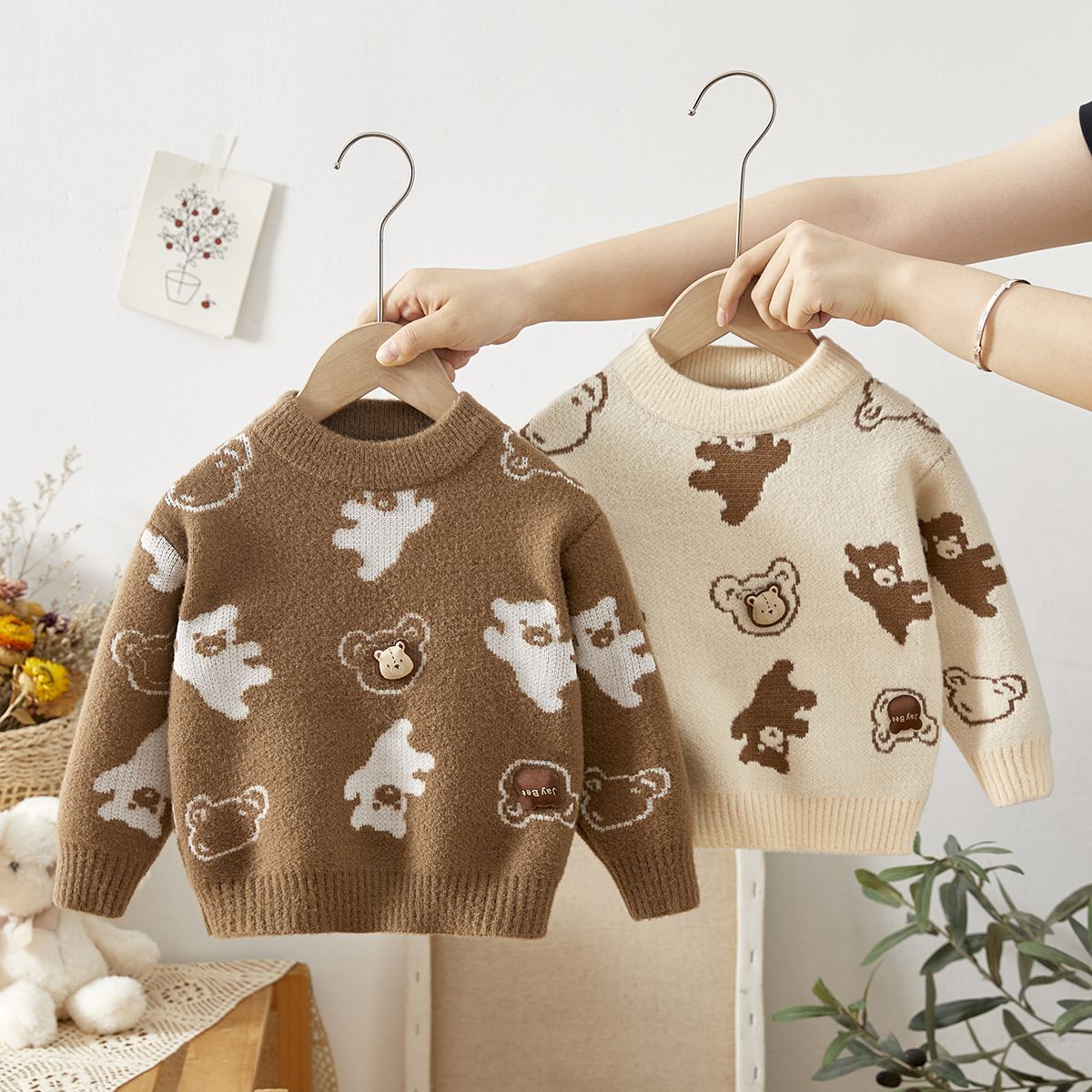 童装男童毛衣儿童针织衫秋冬2025新款保暖女孩冬装内搭宝宝上衣