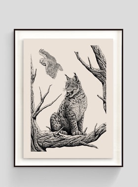 印物所出品 花椒的Alex限量签名100版铜版画 山猫文具店 林所长