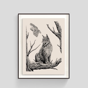 印物所出品 花椒的Alex限量签名100版铜版画 山猫文具店 林所长