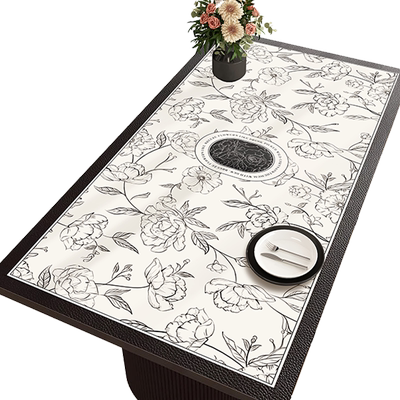美式桌布轻奢高级感防水防油免洗皮革餐桌垫长方形茶几台布保护垫