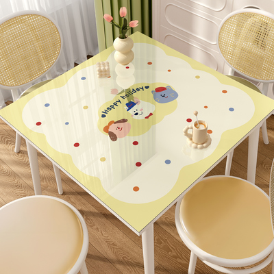 正方形桌布餐桌垫免洗防水防油防烫茶几垫pvc软玻璃四方桌桌垫