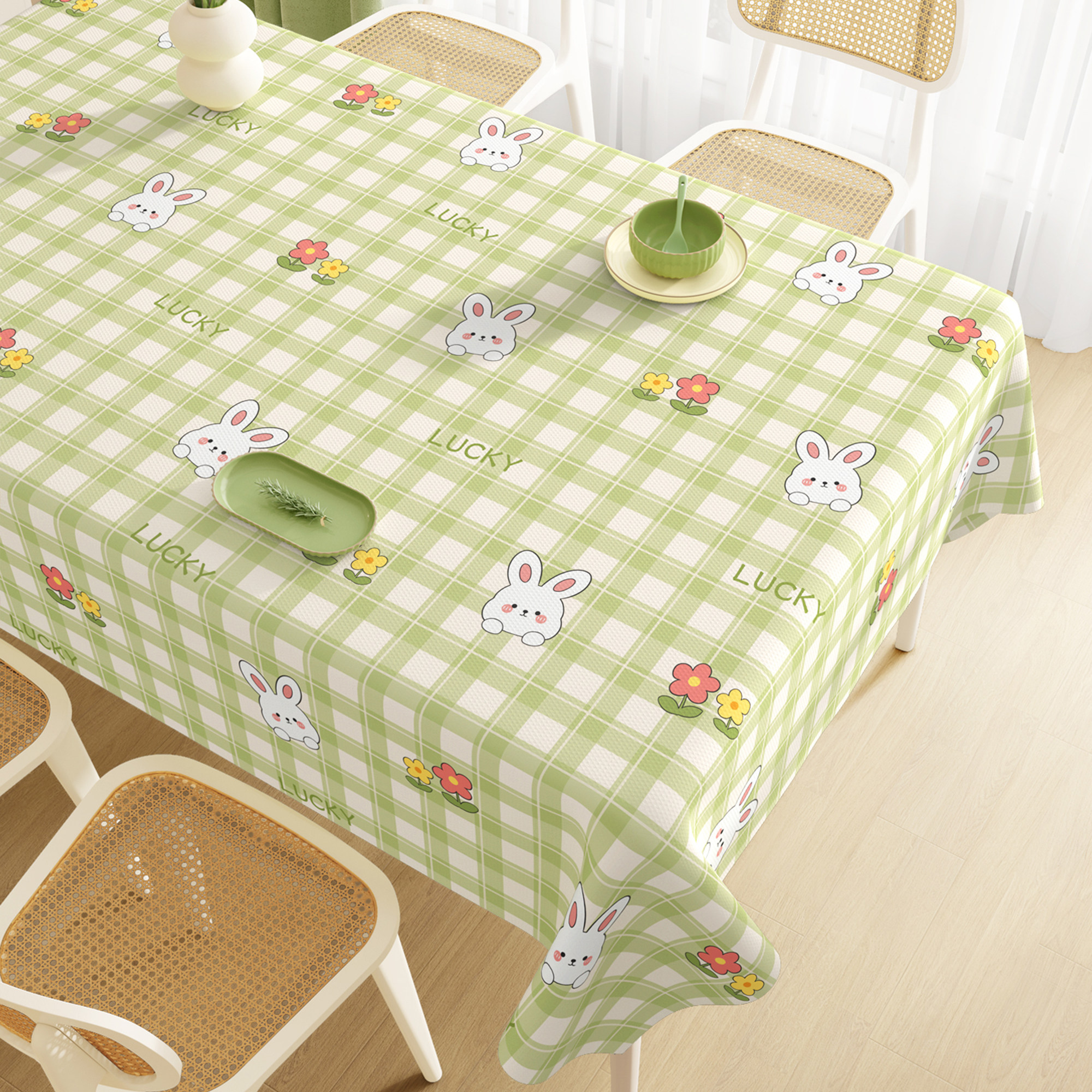 小清新桌布防水防油免洗轻奢高级感餐桌布ins风茶几台布2026新款,居家布艺,桌布,淘宝优惠券,粉丝福利购,淘宝优惠卷