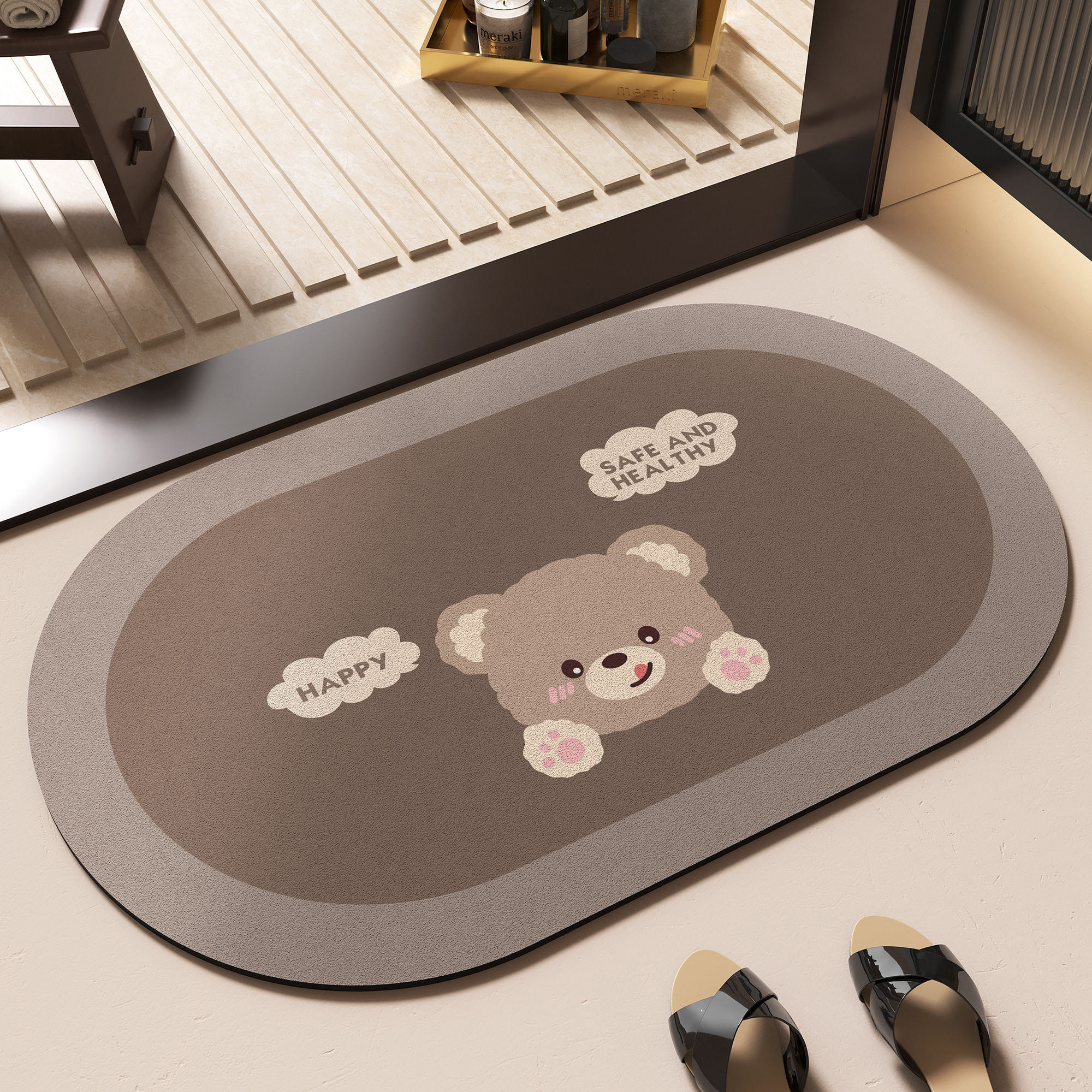 卡通浴室地垫家用硅藻泥吸水防滑耐脏脚垫卫生间厕所入户速干地毯,居家布艺,家用脚垫,淘宝优惠券,粉丝福利购,淘宝优惠卷