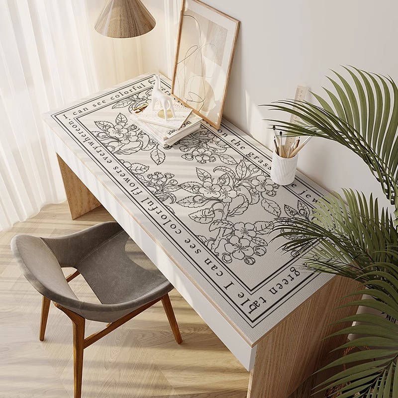 高级感书桌垫皮革轻奢