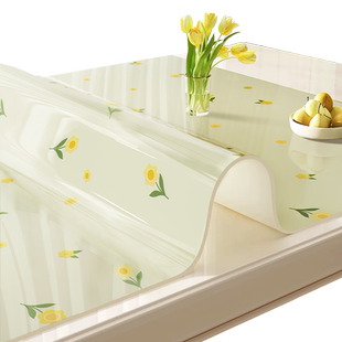 桌布免洗防油防水防烫pvc软玻璃桌垫轻奢高级感餐桌面垫茶几台布