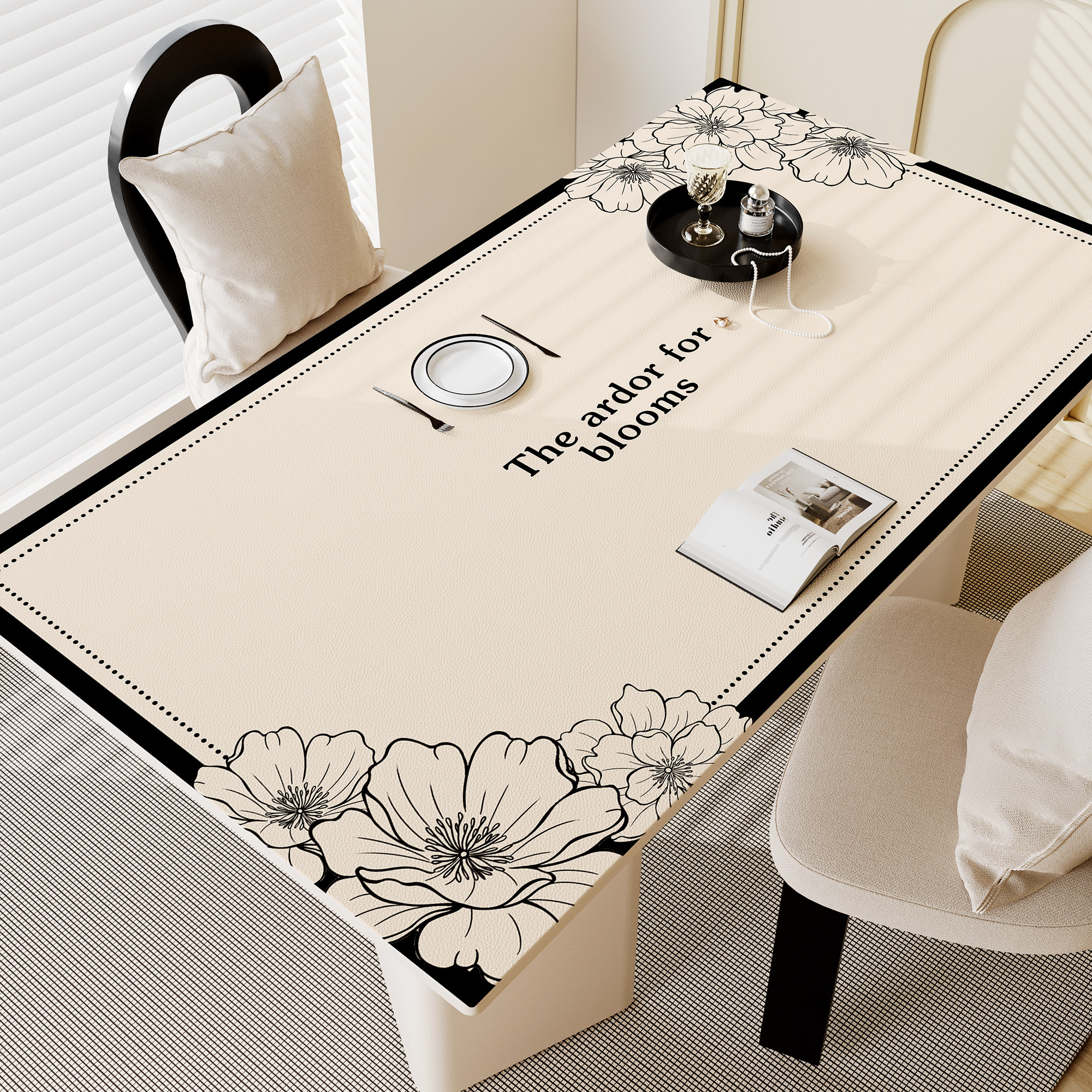 餐桌垫2025新款轻奢高级感防烫防水防油免洗桌布家用客厅茶几台布