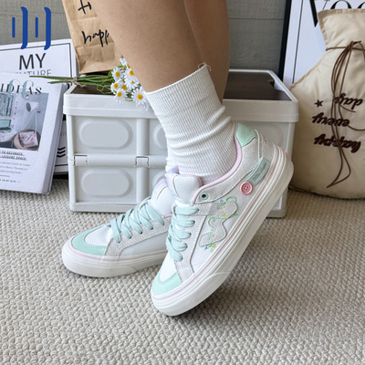 顽刻官方春枝叙配色春季校园风W系列休闲低帮男女国潮滑板鞋