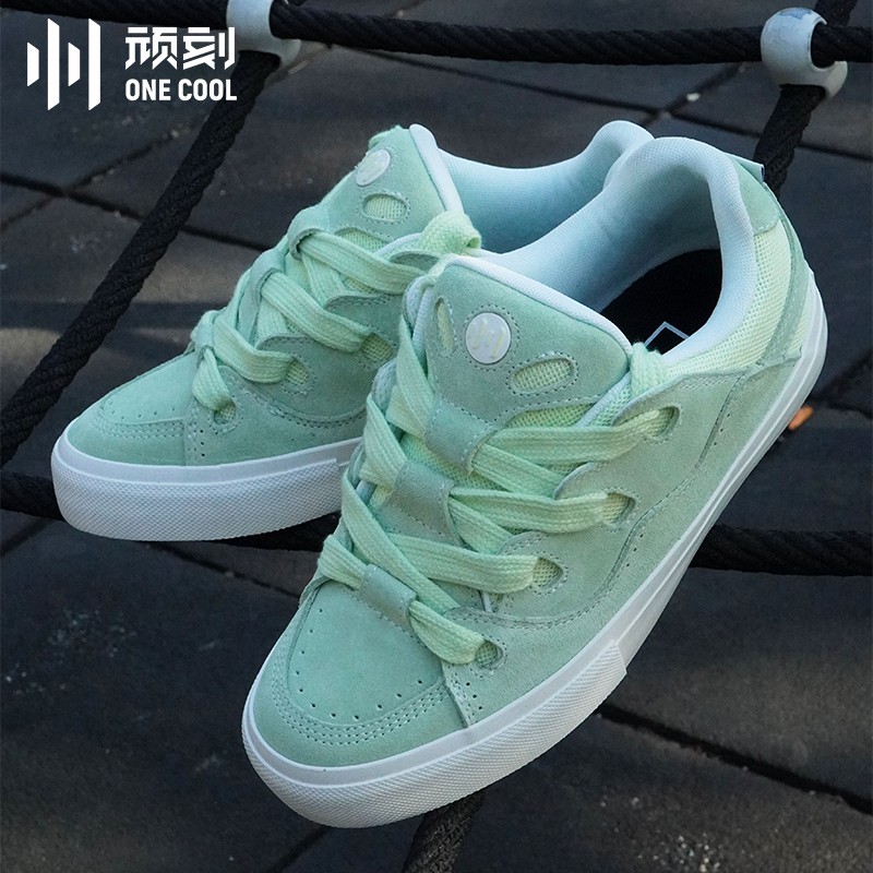 顽刻官方面包鞋浅绿色小清新BAKE薄荷绿低帮男女耐磨国潮滑板鞋