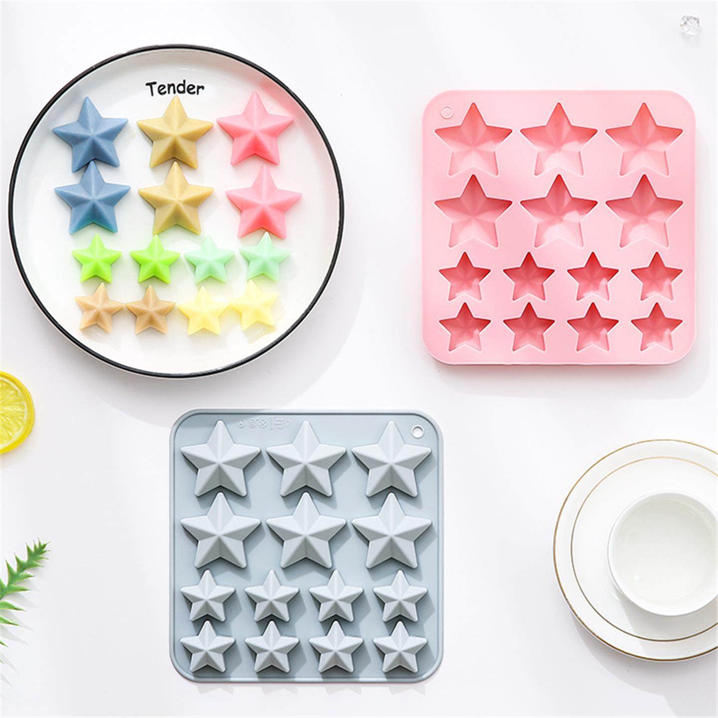 新品14连大小五角星造型食品级硅胶蛋糕模具烘焙糖果巧克力模滴胶,厨房/烹饪用具,烘焙模具,淘宝优惠券,粉丝福利购,淘宝优惠卷