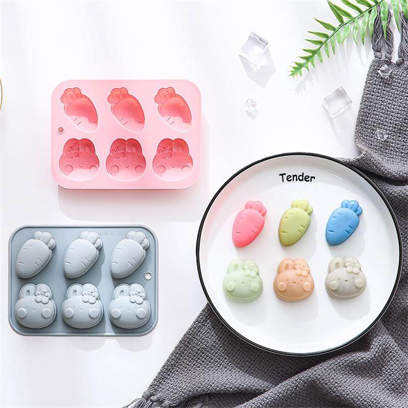 现货 6连兔子胡萝卜造型硅胶模具烘焙巧克力模软糖果滴胶蛋糕模具,厨房/烹饪用具,烘焙模具,淘宝优惠券,粉丝福利购,淘宝优惠卷