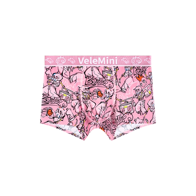 vlmn粉色男士内裤卡通可爱纯棉