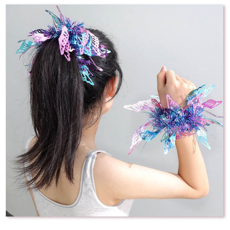 啦啦队头饰皮筋手环两用中学生高中运动会体操儿童节舞蹈表演道具