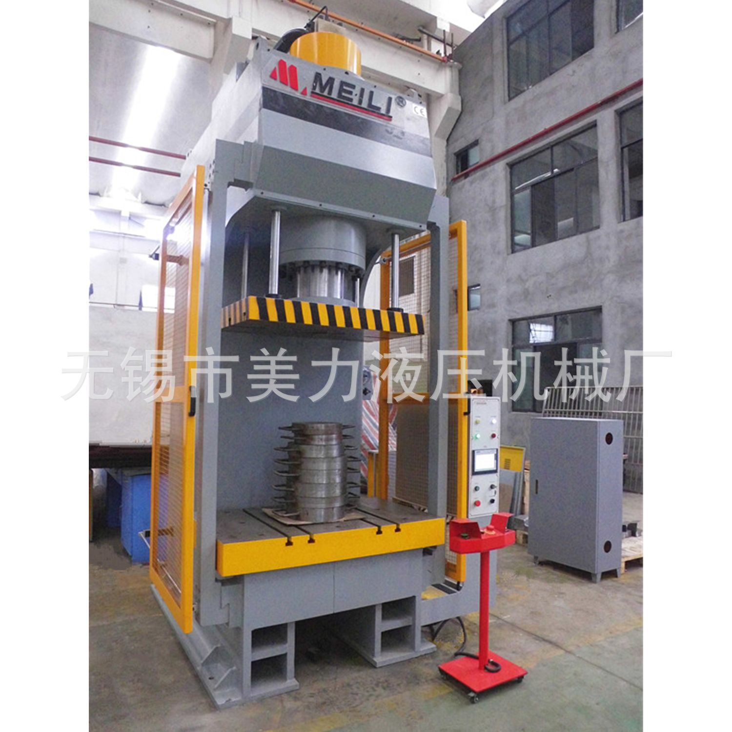 专业定制单柱250T液压机带方压头 防护网 大型C型单臂油压机