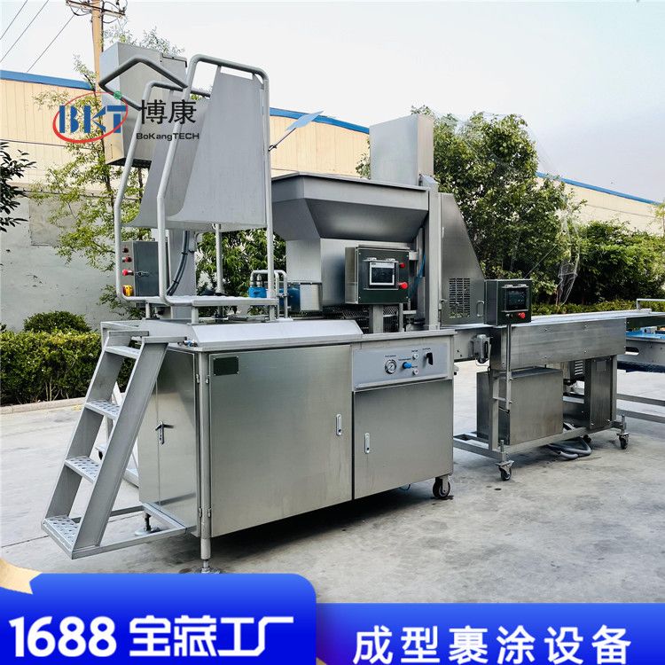 大型牛肉饼成型机 牛肉饼自动成型压花机 肉饼成型摆盘自动流水线