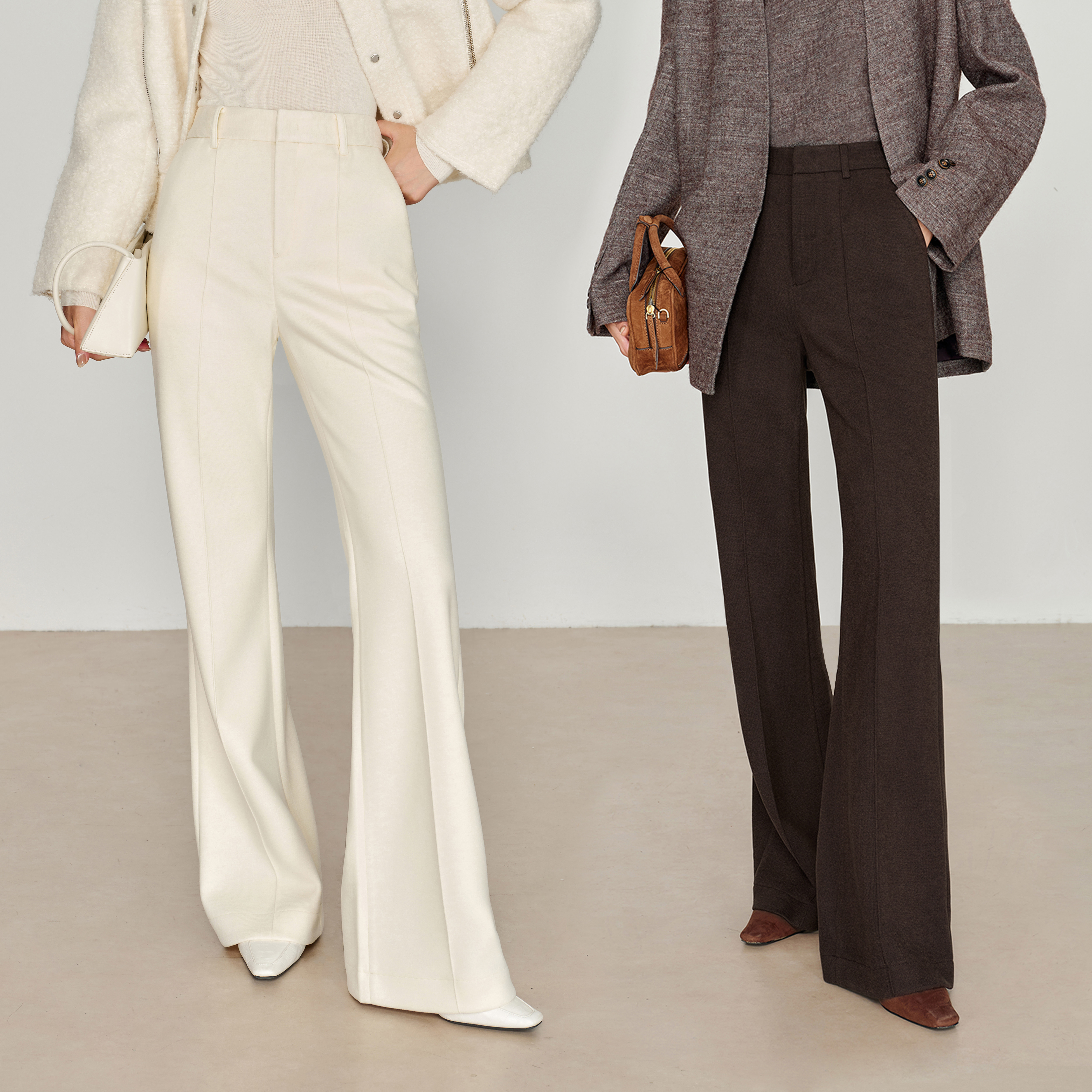 【理想冬裤】360°修腿 高密加绒裤子女加厚毛呢直筒微喇裤6202,女装/女士精品,休闲裤,淘宝优惠券,粉丝福利购,淘宝优惠卷