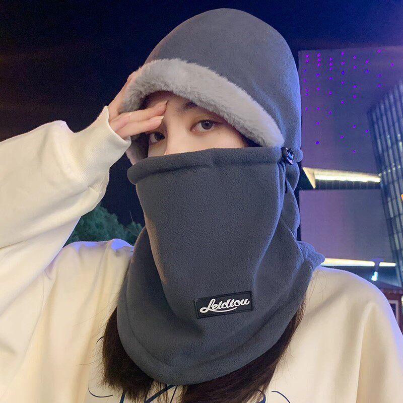 冬季保暖头套帽子男骑行电动车围脖一体防风面罩女防寒滑雪全脸罩