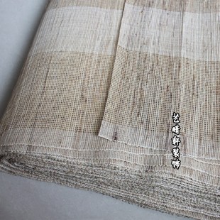 精选门帘夏布苎麻面料玄关隔断帘子装饰背景墙窗户卷帘屏风阳台遮