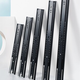 精选顶固 静音三节轨 抽屉滚珠滑轨 橱柜轨道加厚 衣柜滑轨滑道导