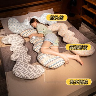 精选老粗布凉感长条抱枕女生床上侧睡夹腿专用枕头沙发靠枕床头靠