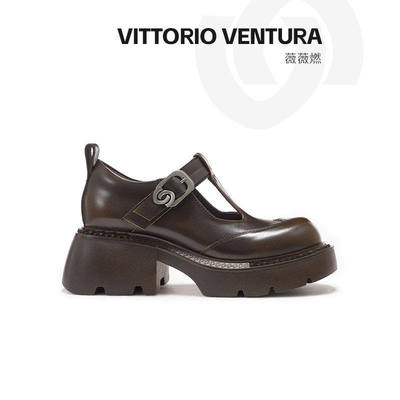 薇薇燃复古厚底玛丽珍单鞋