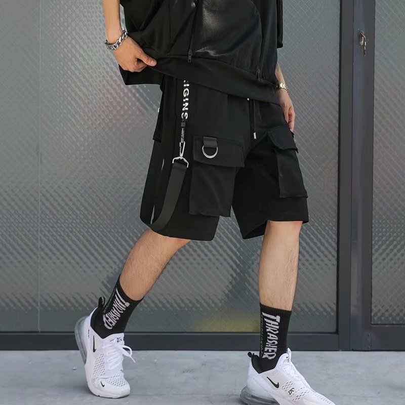 Men's jogging suspenders casual shorts男士慢跑背带裤休闲短裤