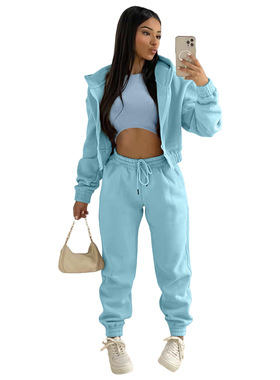 High waist jogging pants casual suit高腰慢跑裤运动裤休闲套装