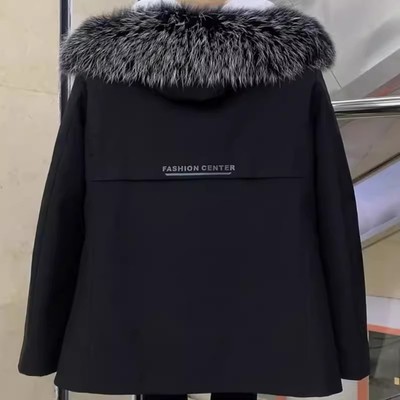 真毛可拆卸内胆派克服男款