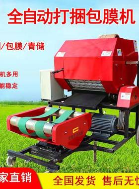 自场动秸秆套袋打包ZEJ机 小型饲养草料草液压压块机 殖青储存压