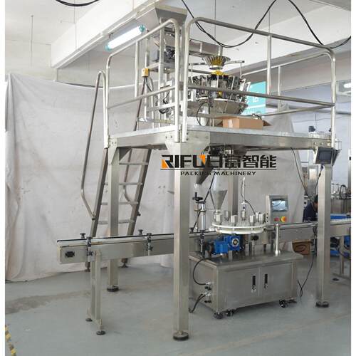 RF-800全自动电子秤转盘麦灌装机 红片坚果瓶式装包装机 枣干虾灌