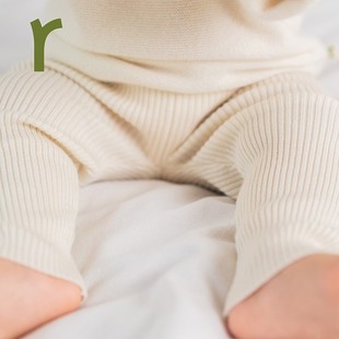 ArborTree 羊绒羊毛婴童秋冬腰部可调节打底裤长裤保暖弹力裤