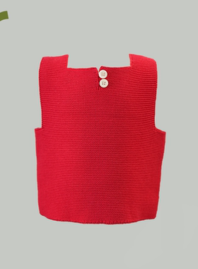 ArborTree 100%有机棉男女宝宝秋冬针织款中式坎肩背心保暖马甲