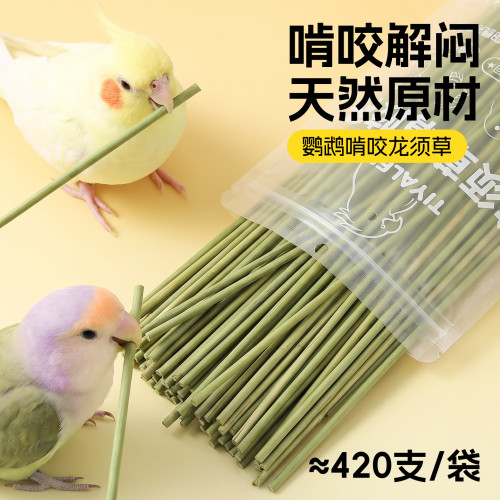 鹦鹉啃咬玩具磨牙棒龙须草解闷