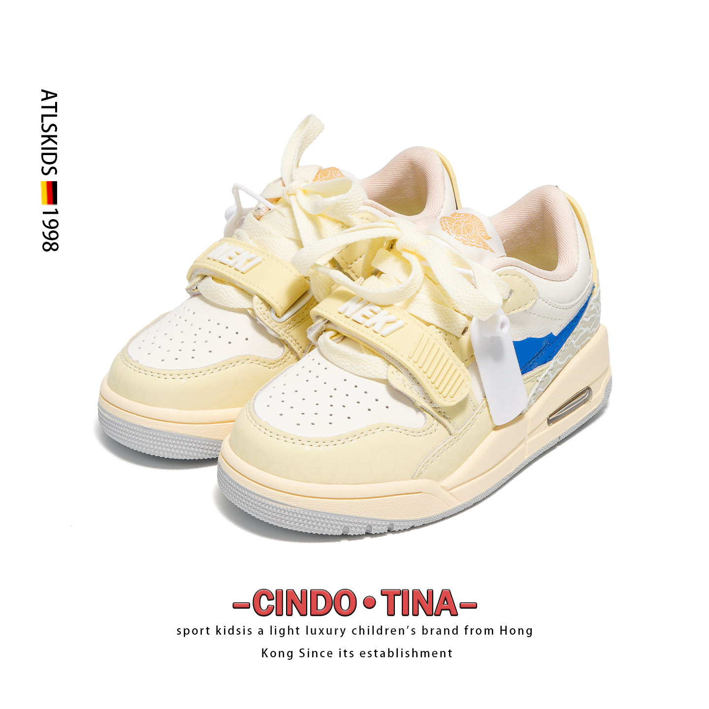 儿童篮球鞋防滑2025秋新款男童运动鞋软底女童低帮板鞋真皮中大童