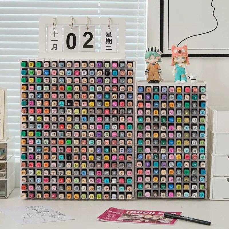 马克笔收纳架斜插笔架亚克力文具彩笔铅笔中性少女宿舍桌面整理
